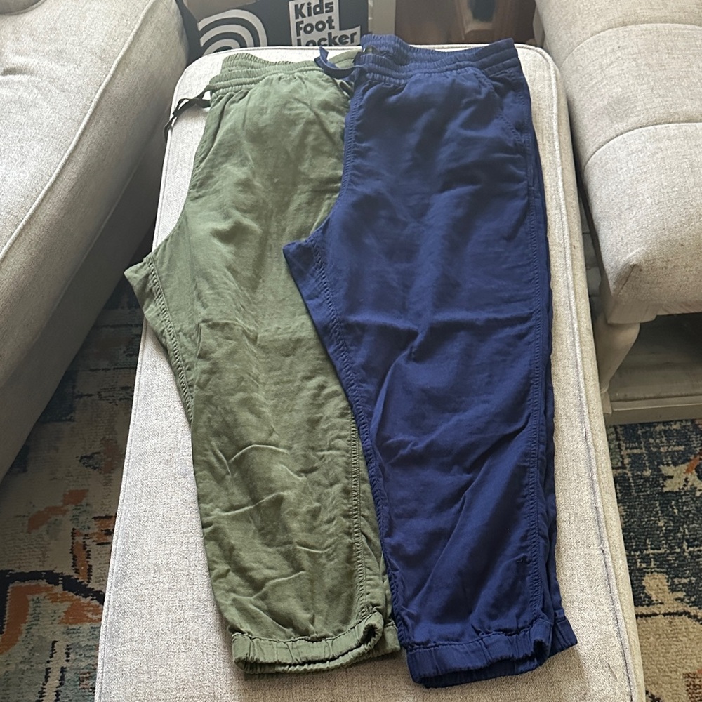 J. Crew Navy Ankle Pants Point Sur Size 16 Tall